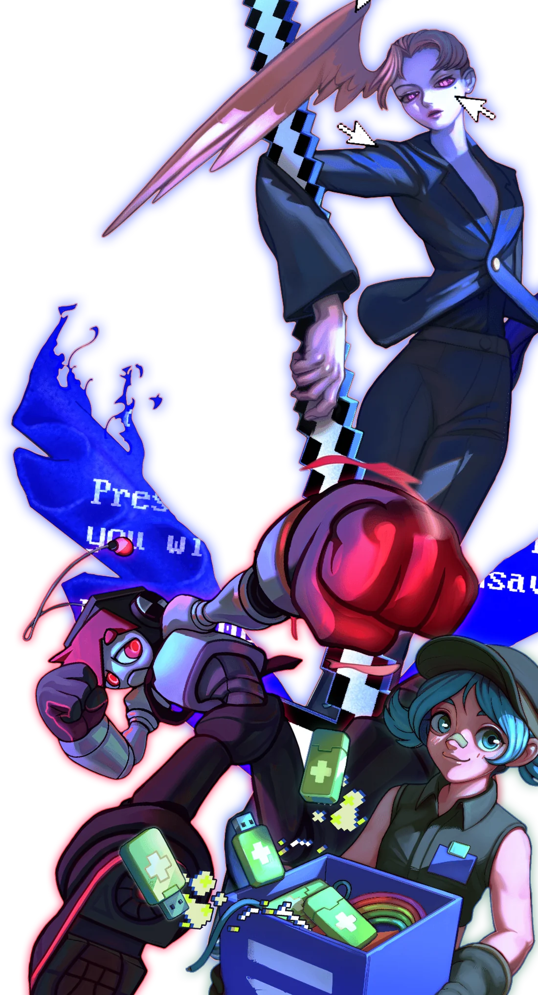 DATA DEFENDERS cast illustration