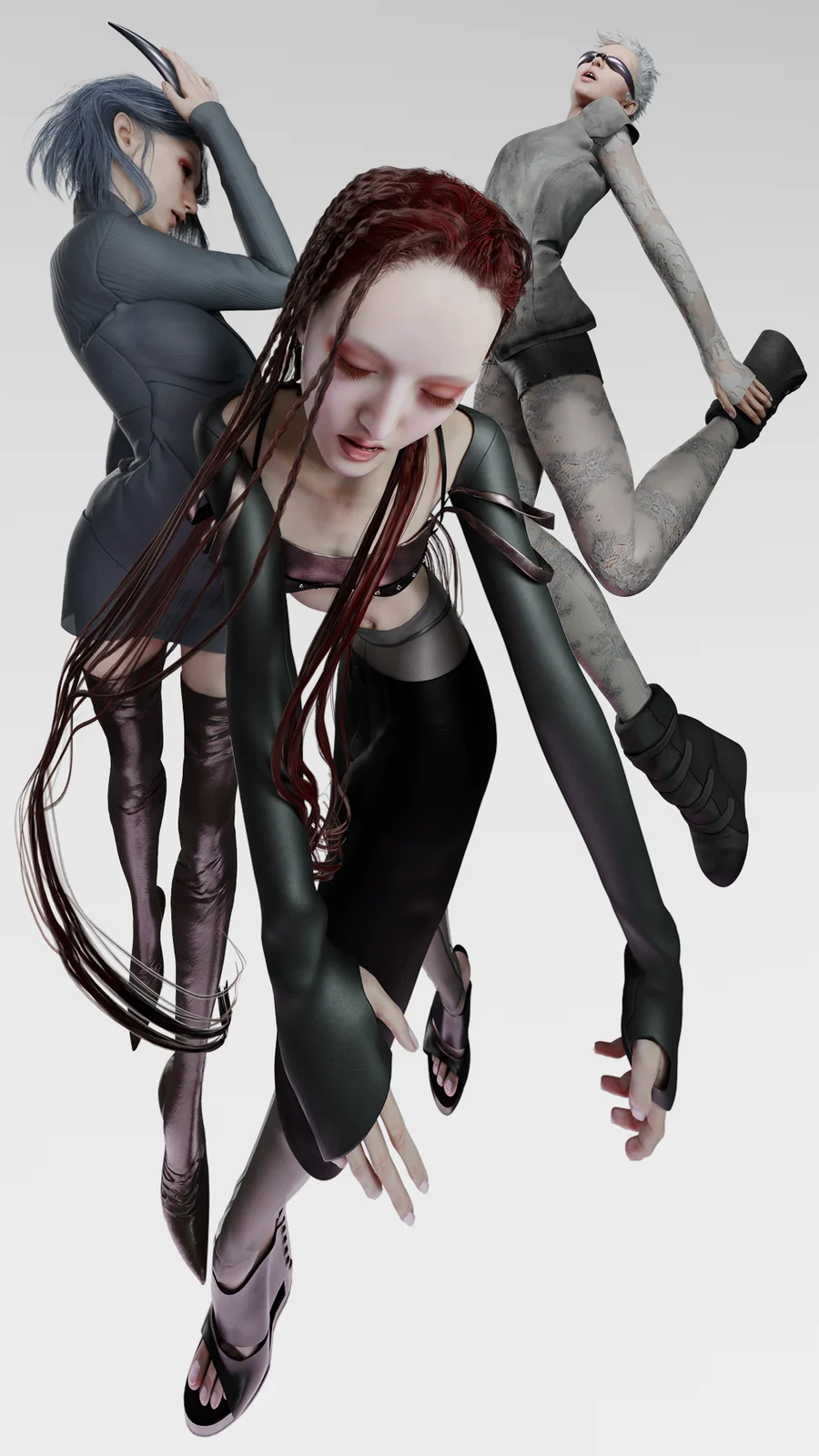 Gentle Monster character poses