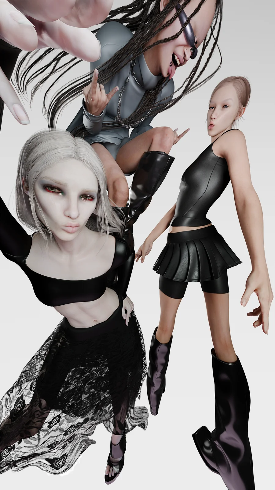 Gentle Monster character poses
