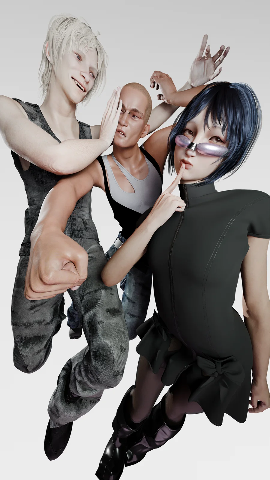 Gentle Monster character poses