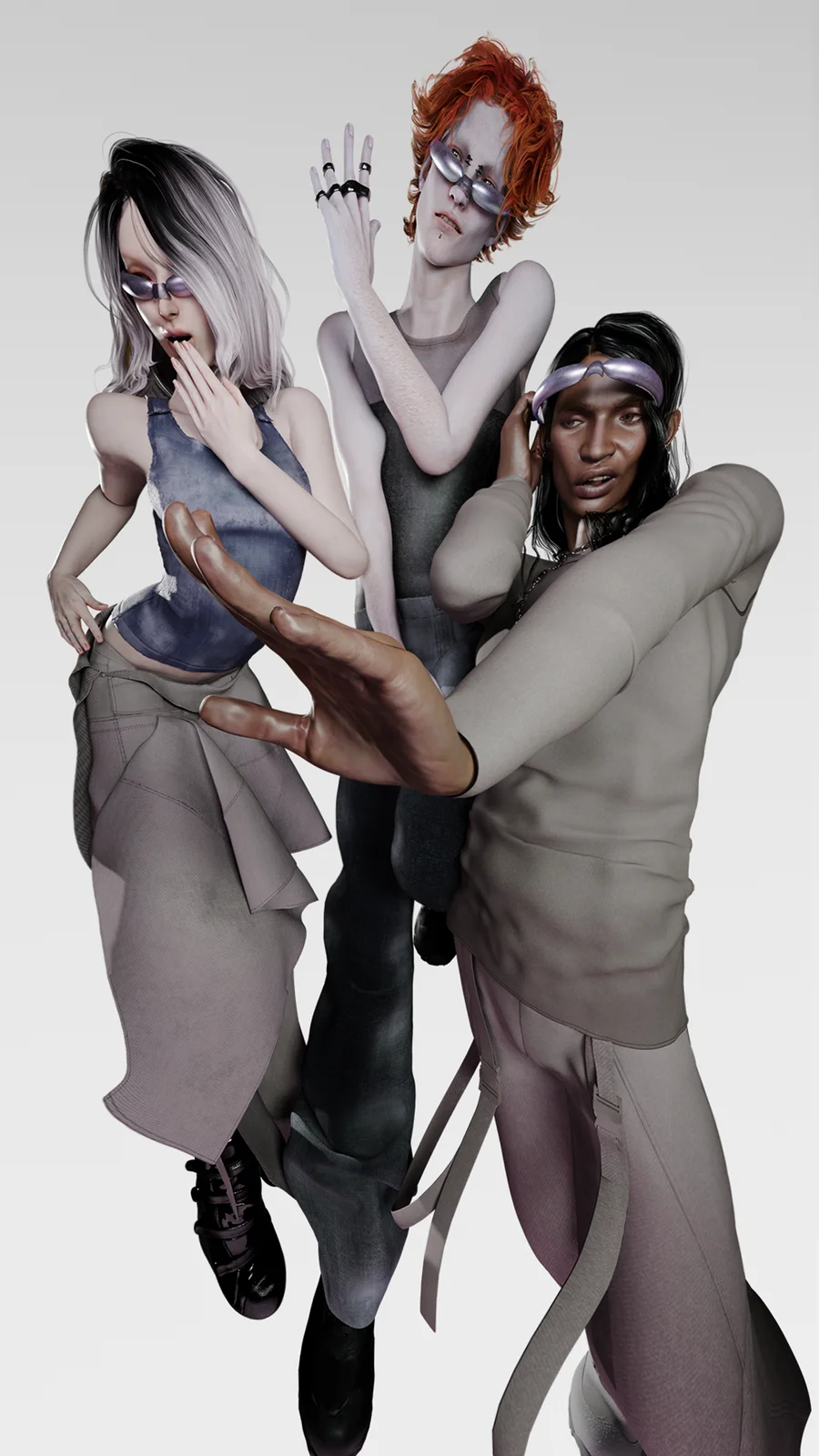 Gentle Monster character poses